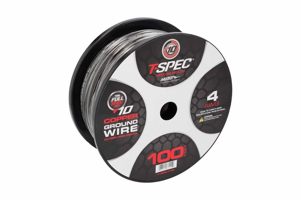 Metra V10 OFC Tinned Ground Wire | 4 AWG | 100 ft (V10GW-4100)