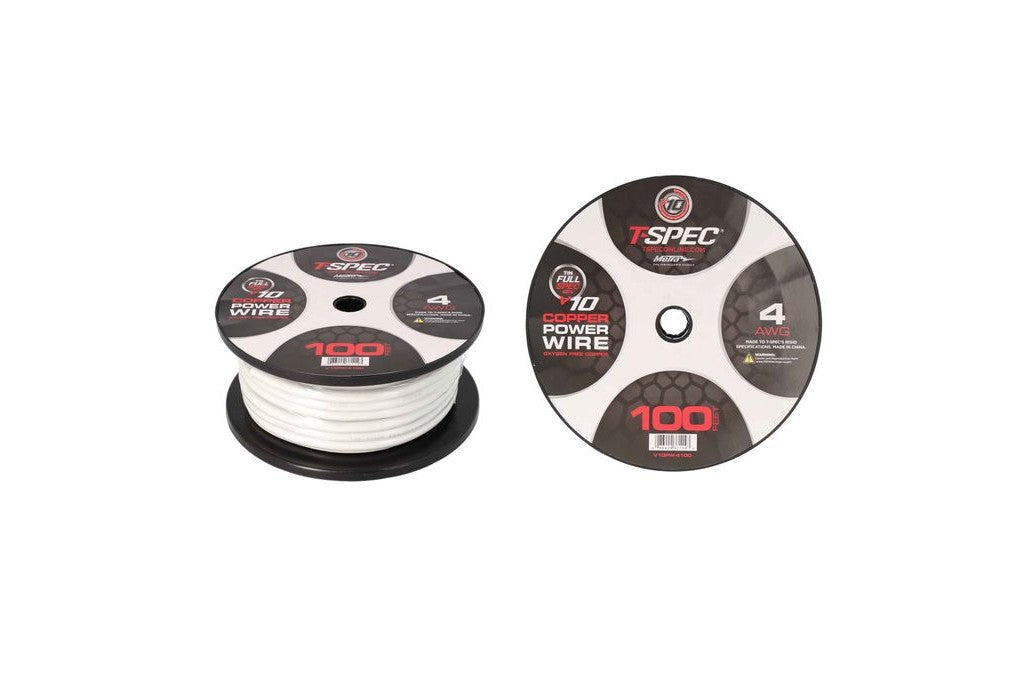 Metra V10 OFC Tinned Power Wire | 4 AWG | 100 ft. | Pearl (V10PW-4100)