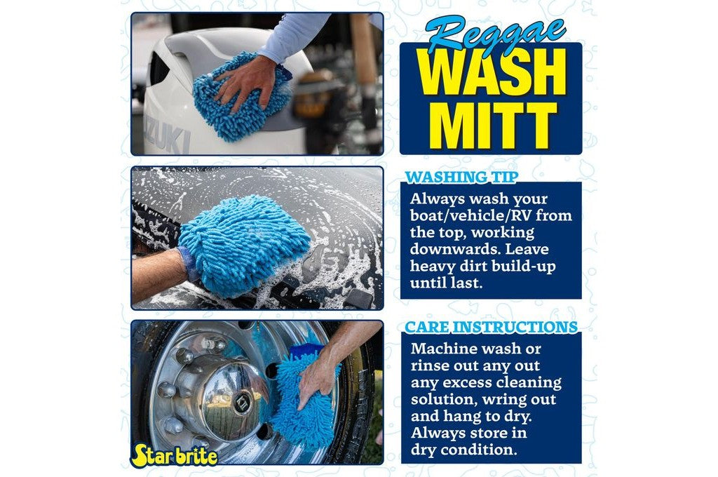Starbrite Machine Washable Microfiber Reggae Mitt (40105) - view 4