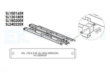 Sunstream High Strength SS Pin 3/4 x 5 (14-122000-09)