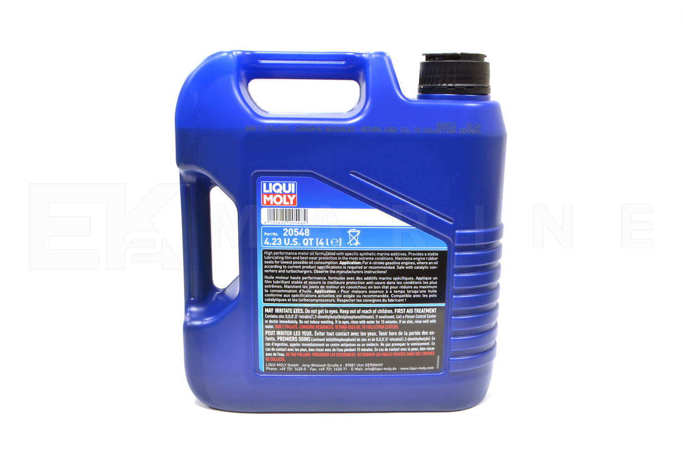 LIQUI MOLY Marine 4T Motor Oil SAE 25W-40 (4 Liters) (20548)