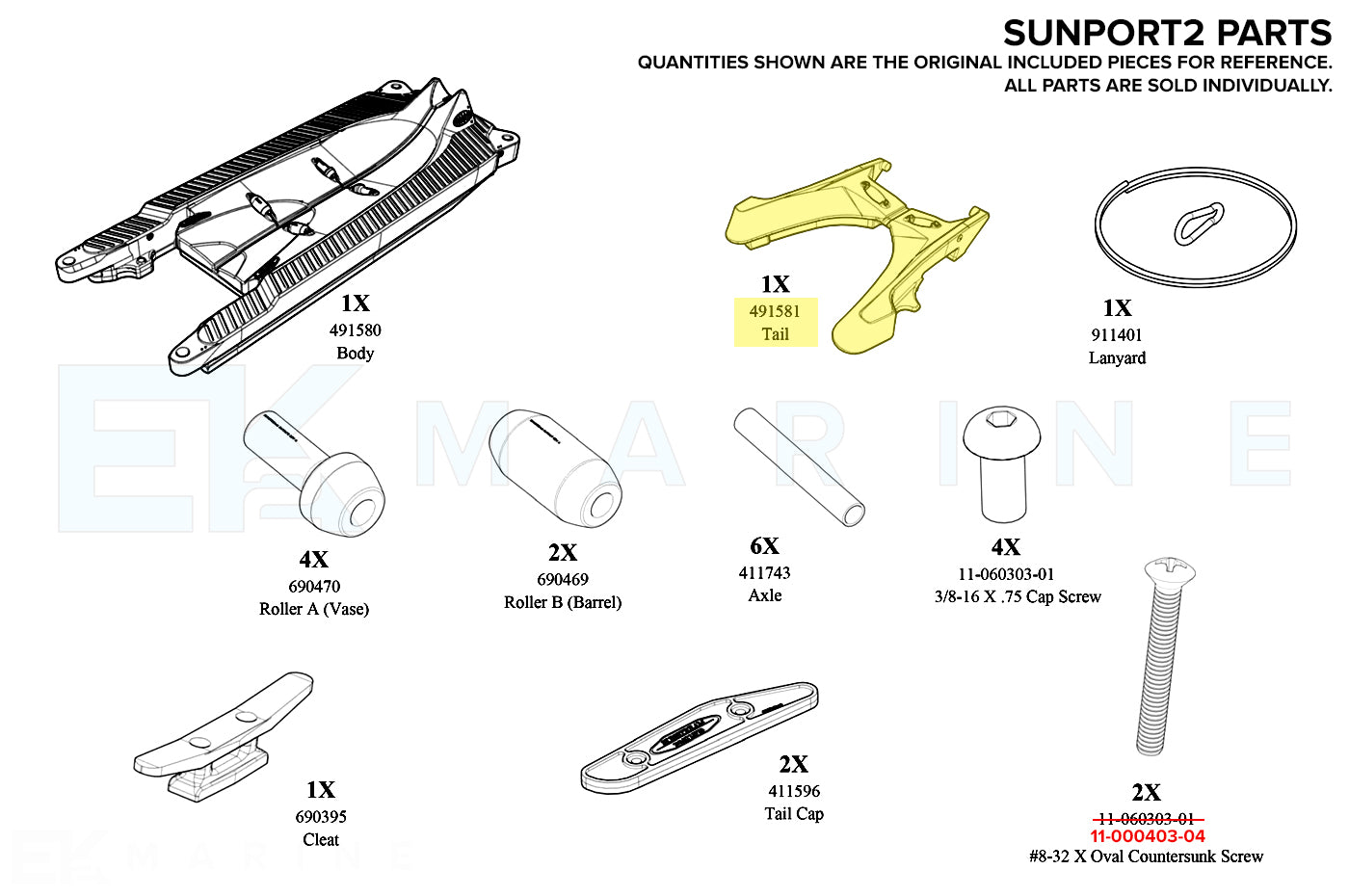 Sunstream SunPort2 Replacement Tail (491581)