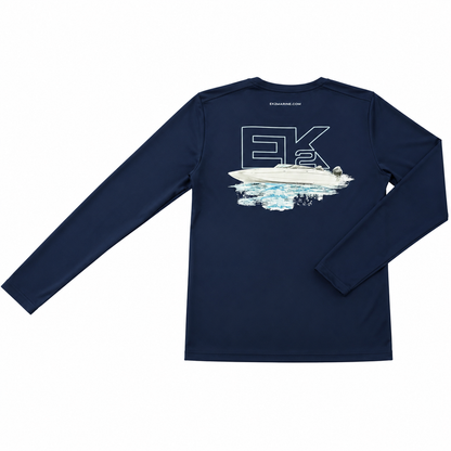 EK2 Marine Mens Long Sleeve Performance Tee