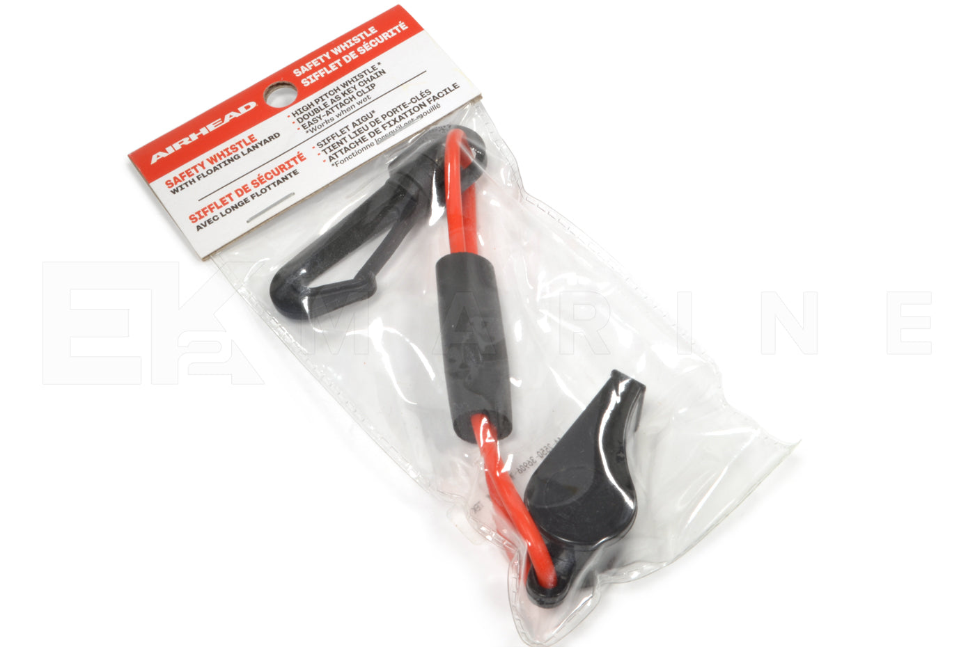 Airhead Safety Whistle with Lanyard Red/Black (W-2)