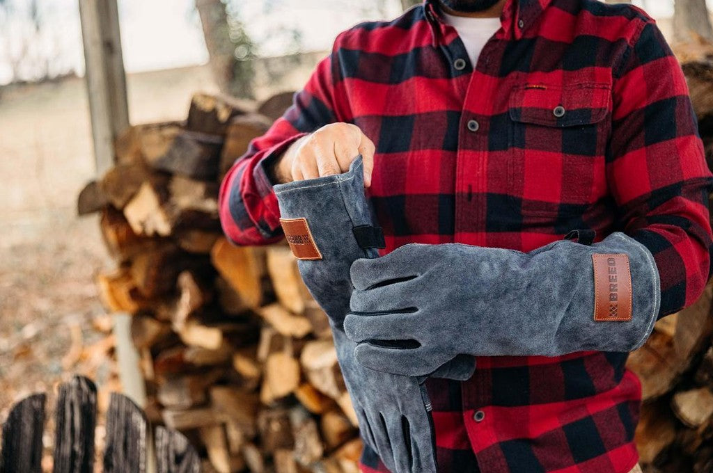 Breeo Leather Fire Gloves (BR-GROS-GYFI) - view 7