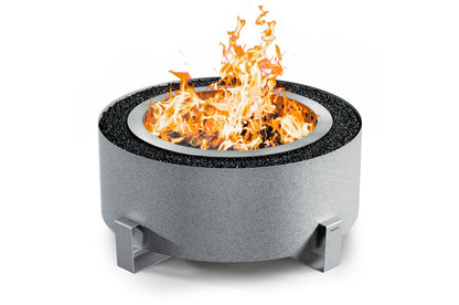 Breeo Luxeve Smokeless Fire Pit in Silver Vein (BR-LE24-SNBL)