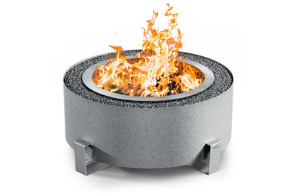 Breeo Luxeve Smokeless Fire Pit in Silver Vein (BR-LE24-SNGR)