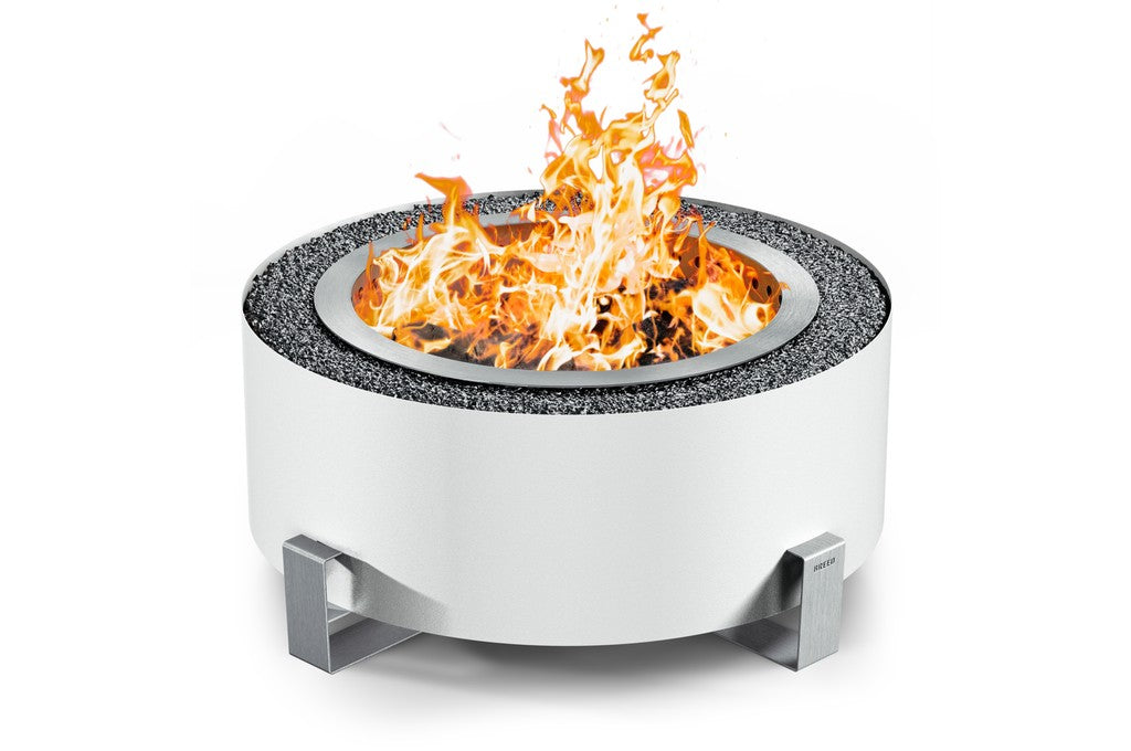 Breeo Luxeve Smokeless Fire Pit in White River (BR-LE24-WRGR)