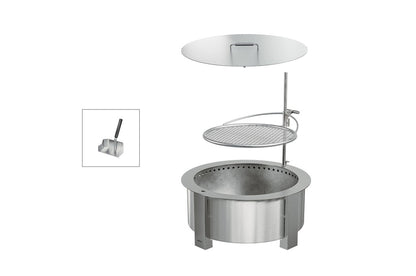 Breeo Smokeless Fire Pit Grilling Bundle X19 Corten in Stainless Steel (BR-X30S-G-P-L-ART)