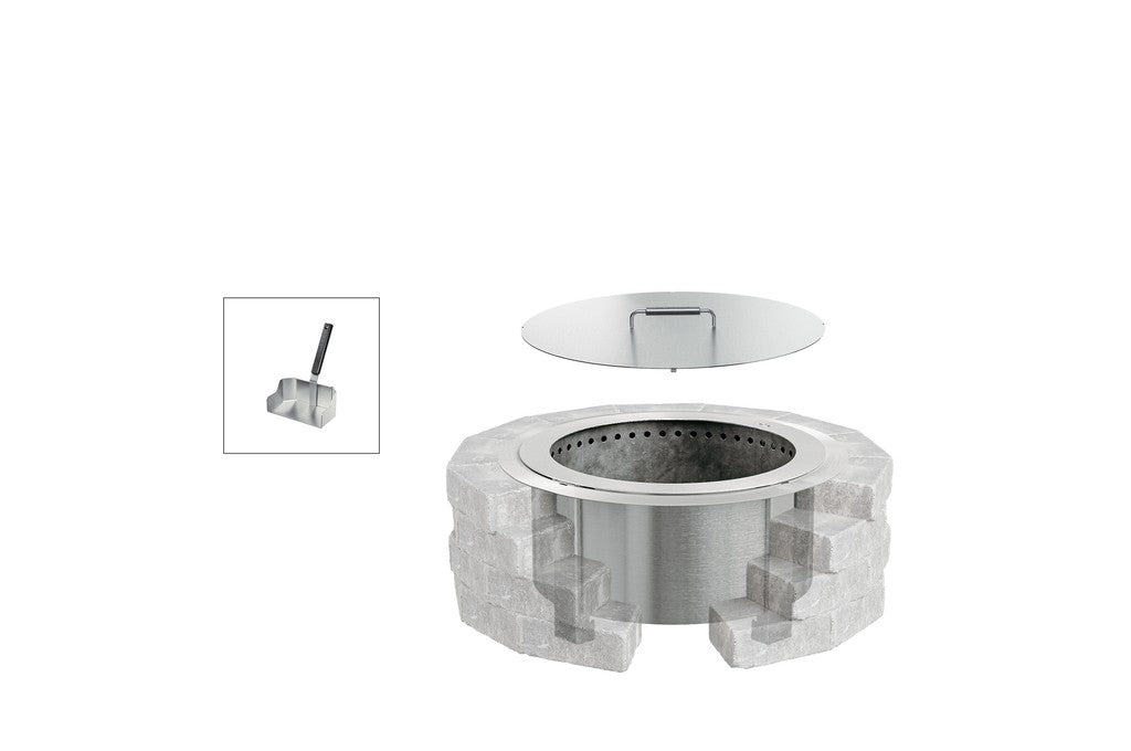 Breeo Smokeless Fire Pit Insert Bundle X19 Corten (BR-X24S-IB)