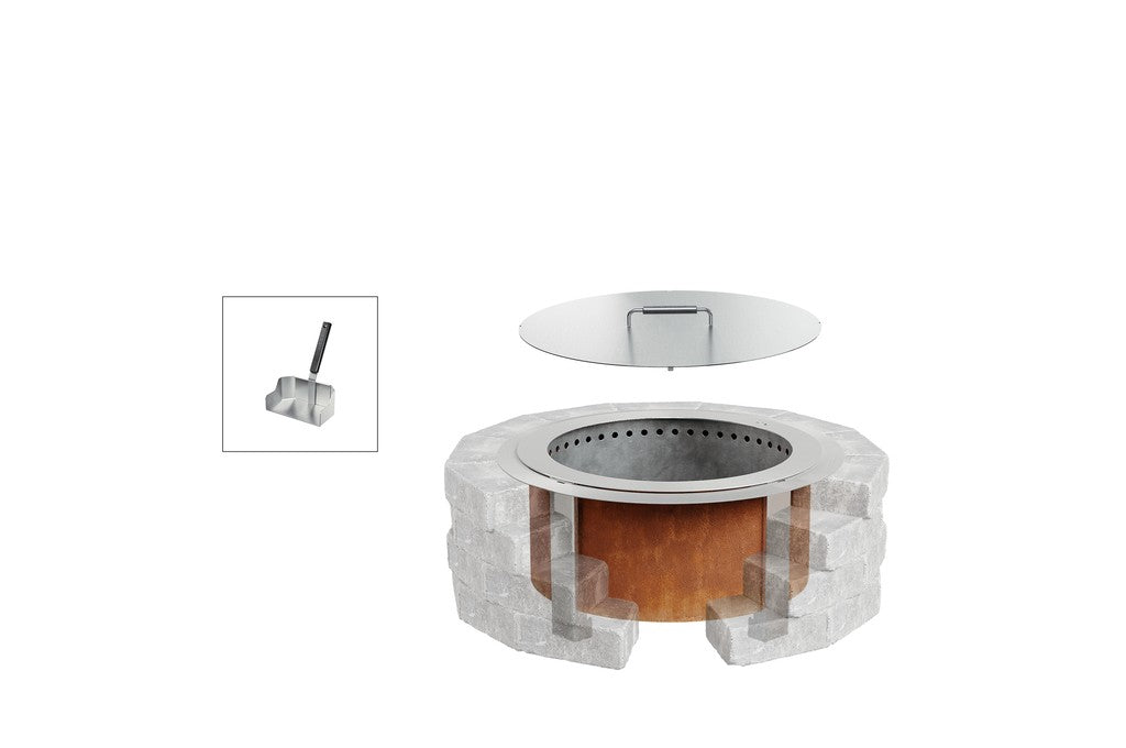 Breeo Smokeless Fire Pit Insert Bundle X19 Corten