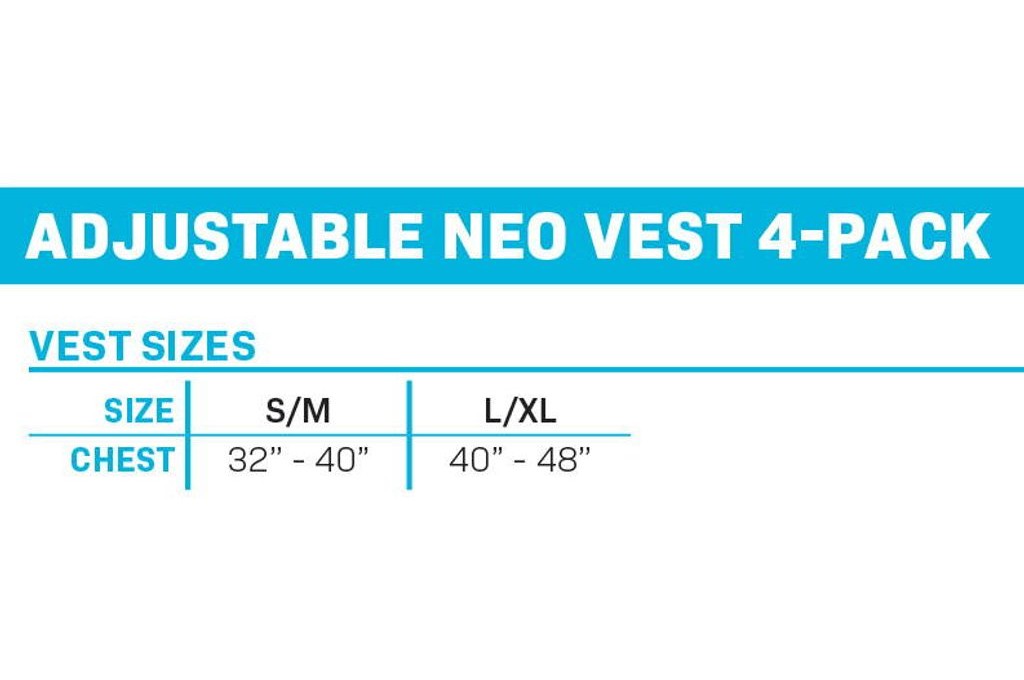 Connelly Adjustable Neoprene Life Vest 4-Pack (67153387) - view 2
