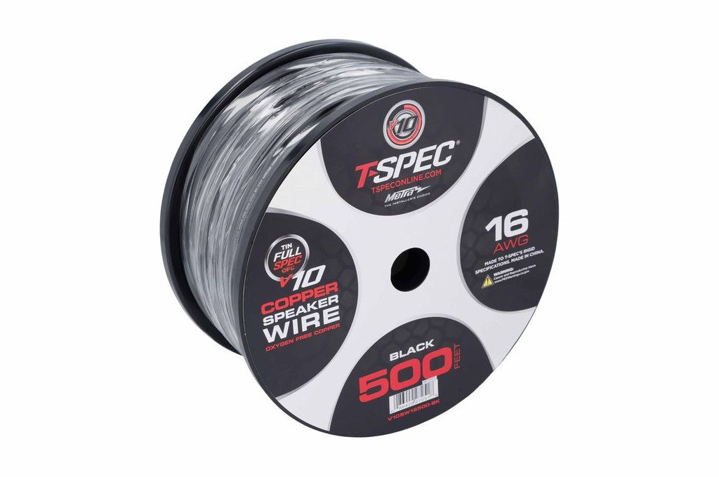 Metra V10 OFC Speaker Wire 16 AWG 500 ft. Black (V10SW16500-BK)