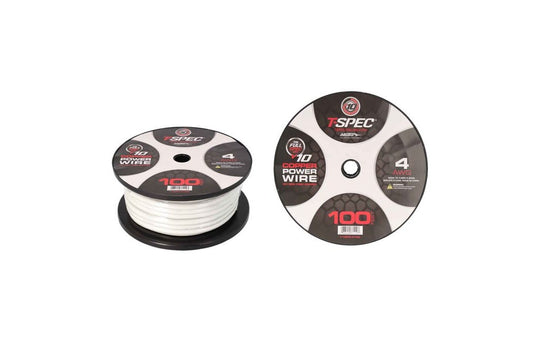 Metra V10 OFC Tinned Power Wire | 4 AWG | 100 ft. | Pearl (V10PW-4100)