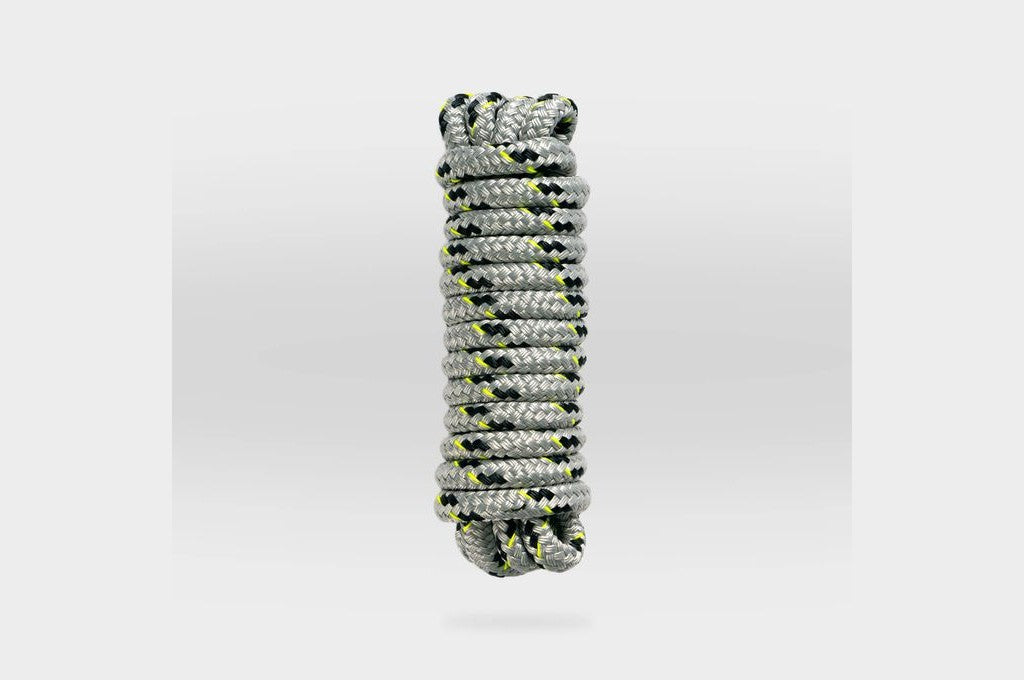 Mission Outdoor Double-Braided Dock Line in Silver Fox (LINE-001-38-10-GY)