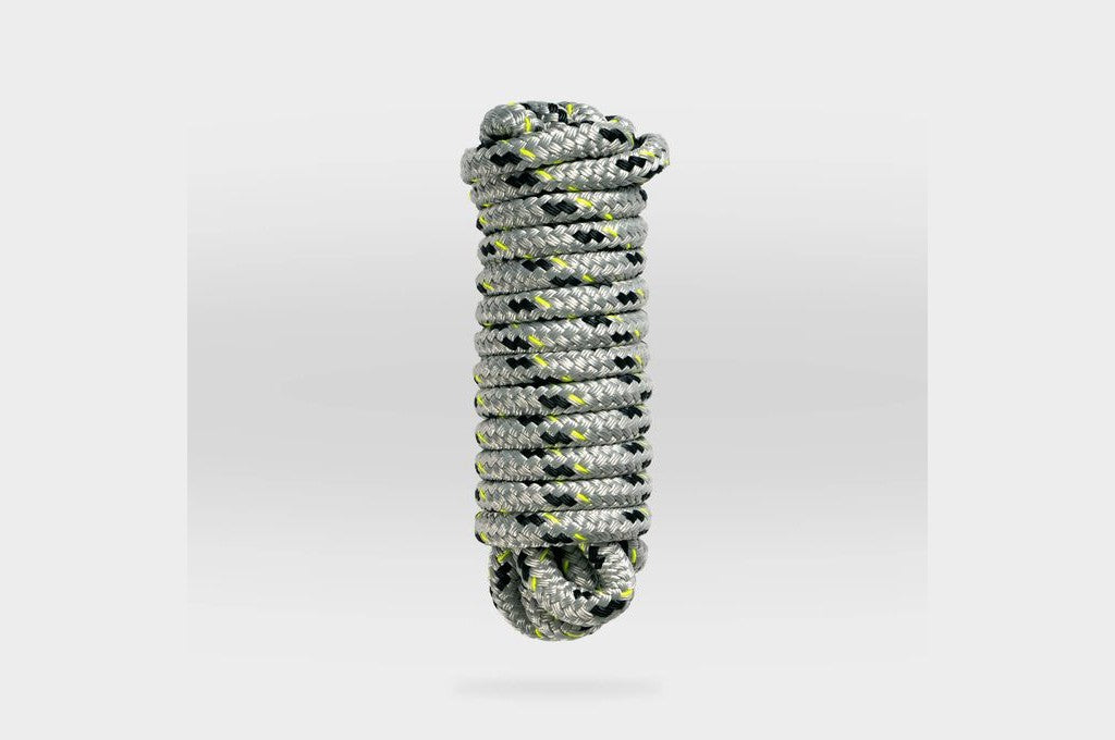 Mission Outdoor Double-Braided Dock Line in Silver Fox (LINE-001-50-20-GY)