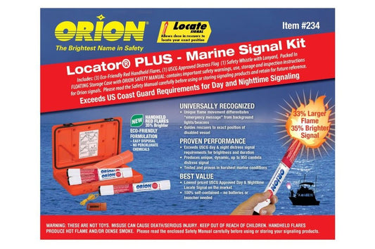 Orion Locator Plus 3 Signal Kit with Whistle & Flag in Floating Case (234)